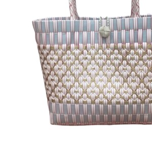 Sac et sac à main élégants pour femmes, en cordon plastique tissé de couleur douce, design nouveau, faits à la main, pour l'été, la plage et les vacances. - Product Image 2