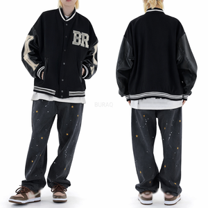 Chaqueta Varsity Personalizada para Hombre, Mezcla de Lana, Estilo Letterman, Formal de Invierno, con Logotipo Frontal, Chaqueta Gruesa - Product Image 2