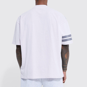 เสื้อยืดคอตตอนสตรีทแวร์ทรงโอเวอร์ไซส์ ไหล่ตก พิมพ์ลายคุณภาพสูง เนื้อผ้าหนา สำหรับผู้ชาย - Product Image 3