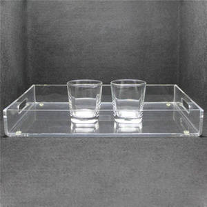 Chic Crystal Acrylic Multipurpose Serving Storage Tray For Tea <b>Coffee</b> Breakfast Minimalist Lucite Platter For <b>Coffee</b> <b>table</b> decor - Product Image 1