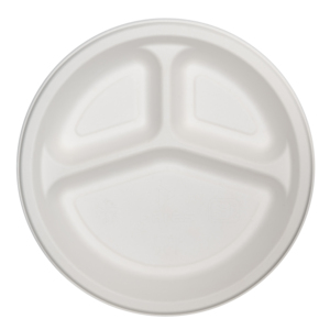 Plato de bagazo 100% natural 3 CP, gama de vajilla de gran capacidad – Vajilla de bagazo al por mayor para servicios de catering y hostelería ecológicos - Product Image 3