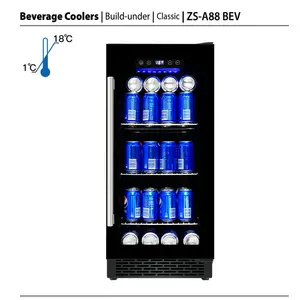 Oem Small Drink Bar Fridge Custom Refrigerators Glass Door Beverage Cooler Wine/Beer Storage Cabinet