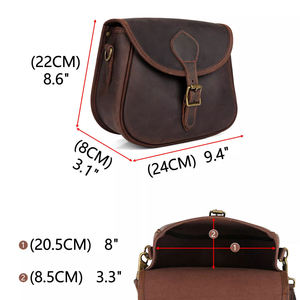 Sac de transport pour munitions en cuir véritable d'inspiration vintage avec fermeture à boucle sécurisée et intérieur spacieux pour les voyages de chasse - Product Image 3