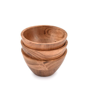 Bol de service en bois élégant pour la cuisine, idéal pour la salade, les fruits et le pain – Prêt à l'emploi au quotidien - Product Image 2