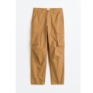 Pantalon cargo décontracté à jambes larges pour homme, avec logo personnalisé, fabrication OEM, poches, style streetwear, pantalon cargo ample de haute qualité pour homme - Product Image 4