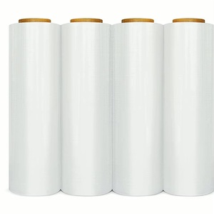 Film étirable transparent laminé souple et imperméable pour le stockage 500mm x 20 microns x 1500 pieds, film d'emballage pour palettes, impression sérigraphique, qualité alimentaire - Product Image 3