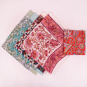 Natural Cotton Multicolour Bandana Block Printed Soft <b>Head</b> Neck <b>Wrap</b> For Travel Outdoor Fashionable Womens Men Accessories - Product Image 4