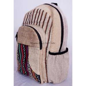 Mochila Artesanal Unisex de Tamaño Mediano, 100% Algodón, Estilo Vintage, Ligera, 20L, Cierre de Cremallera y Hebilla, con Logotipo Artesanal, para Viaje - Product Image 2