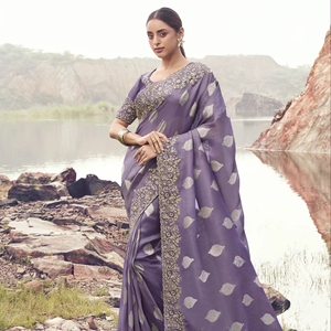 Sari de Fiesta de Invierno para Mujer de Alta Calidad - Tela Suave Sin Arrugas, Talla Personalizada, Precio al por Mayor - Product Image 1