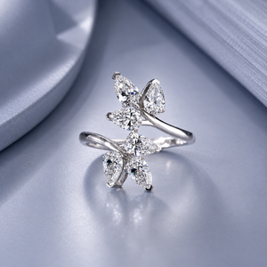 ขายส่งแหวนเพชรทรงหยดน้ำ 14KT โรสโกลด์ เพชรเลี้ยงในห้องปฏิบัติการ รับผลิตแบบ OEM ODM ผู้ผลิตเครื่องประดับชั้นดีตามสั่ง - Product Image 1