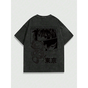 เสื้อยืดผู้ชายคุณภาพสูง ทรงโอเวอร์ไซส์ ครอปพอดีตัว ผ้าฝ้ายแท้ 100% น้ำหนัก 180 กรัม ขายดีที่สุด รับสกรีนโลโก้ - Product Image 1