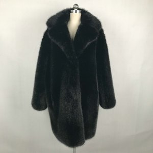 Custom Streetwear Thick Winter <b>Men</b> <b>Men</b> Fashion Black Faux Fur Coat Shear Lining Plus Size Faux Fur <b>Long</b> Coat for Man - Product Image 1