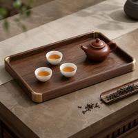 Plateau de service en bois naturel fait main, plateau de petit-déjeuner en bois, organisateur de cuisine moderne et luxueux, décoration pour table à manger, salle de bain et maison