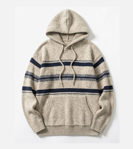 Sweat-shirt personnalisé pour homme en jersey tricoté, coton épais, molleton thermique, coupe droite, épaules tombantes, avec poches - Product Image 5