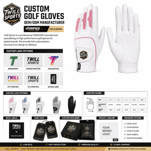 Gants de golf en cuir Cabretta respirant, style nouveau, authentiques, à doigts entiers, accessoires sportifs personnalisés, gants de golf en cuir - Product Image 5