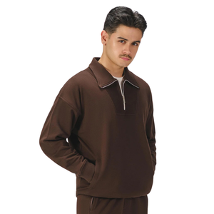 Suéter Unisex de Forro Polar con Cierre de Cremallera, Manga Larga, Cuello Alto, Casual, Suave, Ligero, Transpirable, Impermeable, Puños Acanalados, para Invierno - Product Image 1