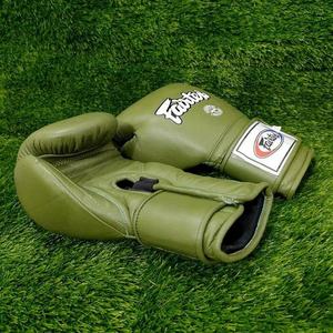 ถุงมือชกมวย Fairtex รุ่นล่าสุด สีเขียว สำหรับ MMA ผลิตตามสั่ง (OEM) ทำจากหนังวัวแท้ สำหรับฝึกซ้อม - Product Image 5
