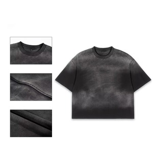เสื้อยืดผู้ชายไซส์ใหญ่ สีพื้น แขนสั้น คอกลม ผ้าฝ้ายไล่เฉดสี เสื้อยืดลำลองเรียบง่าย - Product Image 6