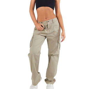 Pantalones Cargo de Invierno para Mujer, con Logotipo Bordado Personalizado, Estilo Urbano, Ligeros, de Tela de Algodón, Impermeables y Transpirables - Product Image 2