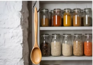 Louche à soupe en bois artisanale, durable, créative, légère, écologique, classique, à long manche, cuillère de service en bois naturel pour la cuisine - Product Image 6