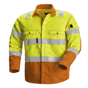 Wholesale Work Wear Clothing Reflective <b>Safety</b> Shirt Men Construction <b>Roadway</b> Breathable High Visibility Working Shirts - Product Image 3