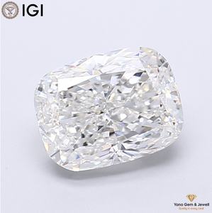 เพชรทรงคุชชั่นสี F ความสะอาดระดับ VS1 พร้อมใบรับรอง IGI น้ำหนัก 3.00 กะรัต เพชร CVD ที่เพาะเลี้ยงในห้องปฏิบัติการ ออกแบบมาสำหรับแหวนดีไซเนอร์ - Product Image 1