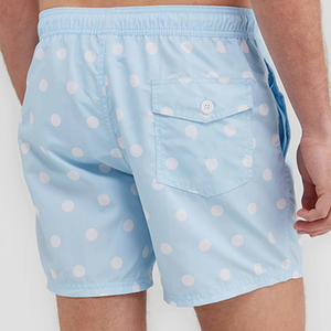 Shorts de Baño Bermuda para Hombre, Tejido Sólido, Cintura con Cordón Ajustable, Secado Rápido, Transpirables, Estilo Urbano, Poliéster/Spandex, para Playa - Product Image 6