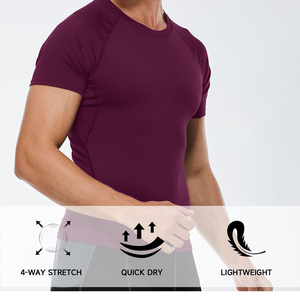 Gants d'équitation pour activités de plein air, coupe décontractée, manches courtes, respirants, t-shirt uni à col rond pour homme - Product Image 3