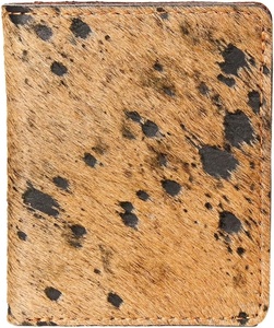 Handmade <b>Small</b> Western Style <b>Wallet</b> Real Hair Hide Fur Leather Oval Coin Change Purse Credit Card Holder Metal Bag Passports - Product Image 1