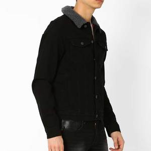 Veste en jean élégante pour homme, veste d'hiver sur mesure, style streetwear, haute qualité, col rabattu, poches latérales. - Product Image 2