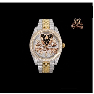 Montre en moissanite de qualité supérieure avec détails en pierres brillantes et mouvement à quartz fiable pour un usage quotidien et élégant - Product Image 1