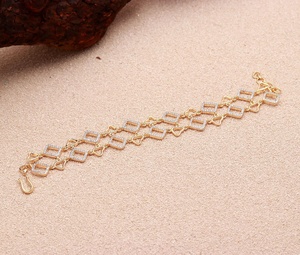 Pulsera de circonita cúbica blanca con baño de oro de 22 quilates, estilo tenis, elegante, para novias, regalo para ella, precio mayorista - Product Image 2
