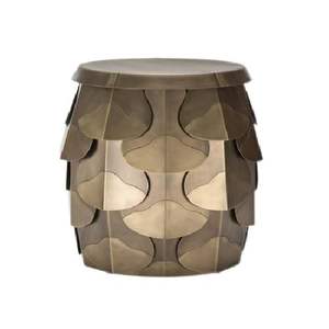 Mesa auxiliar moderna de metal plateado, estilo moderno, para sala de estar, decorativa, para el hogar. - Product Image 1