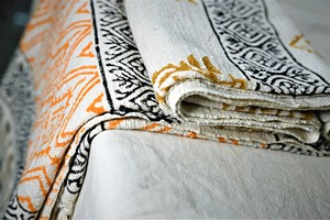 Manta de Viaje Moderna y Lujosa para Todas las Estaciones, Estilo Bohemio Indio, 100% Algodón Orgánico, Tejido con Estampado de Bloques, Ligera, Lavable a Máquina, para el Hogar - Product Image 2