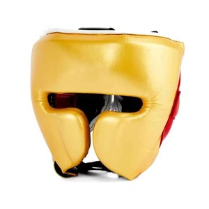 Ensemble de boxe et d'entraînement MMA en cuir véritable durable OEM ODM avec protège-glandes, protège-tête et gants de sparring - Product Image 3