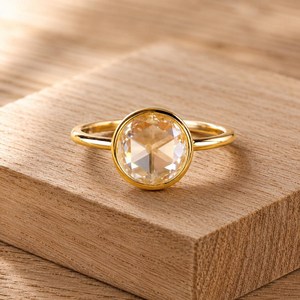 Bague de fiançailles et de mariage classique solitaire en or plaqué or rose avec diamant de laboratoire couleur E certifié IGI, vente en gros - Product Image 1