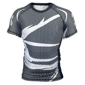 Rashguard MMA à manches courtes personnalisé 2026 en Spandex/Polyester, écologique, respirant, antibactérien, haute qualité, marque privée - Product Image 5