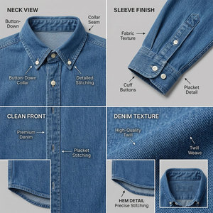 Chemise boutonnée en velours pour homme, manches longues, coupe classique, à carreaux, grande taille, décontractée, printemps, en coton tricoté, style urbain - Product Image 6