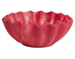 Cuenco Artesanal Moderno Hecho a Mano con Resina Roja Pulida en Forma de Flor, Ecológico, para Decoración del Hogar - Product Image 1