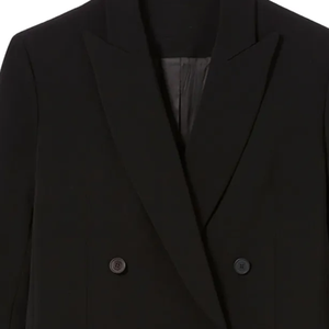 New <b>Men</b> <b>Black</b> <b>Blazer</b> 2026 Double Breasted Notched Lapel Suit <b>Jacket</b> Flap Pocket Business Workwear OEM Custom Logo Wholesale - Product Image 5