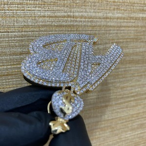 จี้เพชรโมอิสซาไนต์แท้ 2.30 กะรัต ทรงบริลเลียนท์ ชุบเงินแท้ 925 ตัวเรือนแบบฝังขอบเงิน สไตล์ฮิปฮอป เครื่องประดับสำหรับงานปาร์ตี้ เหมาะสำหรับทั้งชายและหญิง - Product Image 2