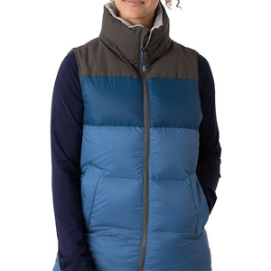 Gilet matelassé réversible d'automne pour l'extérieur, sans manches, imperméable, coupe-vent, col rond, épais, veste sans manches, vêtement d'extérieur - Product Image 4