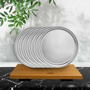 Majestic Lot de 6 assiettes complètes en acier inoxydable Plats et assiettes - Product Image 2