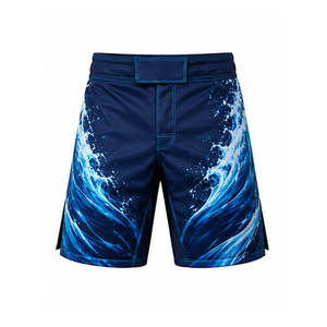 Shorts MMA de qualité supérieure pour hommes, vente en gros, design personnalisé, service OEM, polyester/nylon, séchage rapide et respirant - Product Image 1