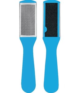Lima de acero inoxidable para pies, removedor de callos, herramienta de pedicura curvada de doble cara para piel dura, colores blanco, rosa, azul, morado - Product Image 4