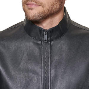 Veste en cuir élégante pour hommes, idéale pour les motards - Imperméable, coutures robustes, logo sur le devant, qualité durable - Product Image 6
