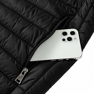 Chaqueta de Invierno Acolchada para Hombre con Logotipo Personalizado, Abrigo Cálido con Capucha Desmontable, Bolsillos con Cremallera, Puños Elásticos, Ropa Exterior para Viajes y Uso Diario - Product Image 5