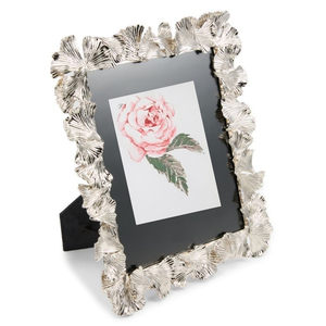 Luxury Silver Metal Photo <b>Frame</b> Ginkgo Leaf Textured <b>Picture</b> <b>Frame</b> Tabletop Decorative Metal <b>Border</b> Photo <b>Frame</b> for Home Hotel - Product Image 1
