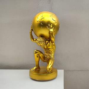 Estatua del Dios Griego Atlas de 11 Pulgadas, Figura Coleccionable de Resina Hecha a Mano en Color Dorado, Decoración Art Deco para el Hogar, Sala de Estar - Product Image 5