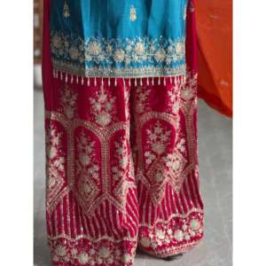 Conjunto de Traje de Chifón de Diseño para Fiestas con Bordado Multineedle - Product Image 4